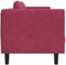 vidaXL - Bank - met - kussens - 2-zits - fluweel - wijnrood