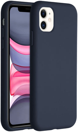 Accezz iPhone 11 - Liquid Silicone Backcover - Schokabsorberend - Blauw