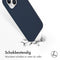 Accezz iPhone 15 - Liquid Silicone Backcover met MagSafe - Schokabsorberend - Donkerblauw