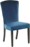 PISECO - Eetkamerstoel - Blauw - Fluweel