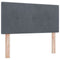 vidaXL - Hoofdbord - met - Knopen - Gequilt - Donkergrijs - 90 - cm - Velvet