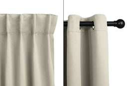 Hom & Com - Verduisterend Gordijn met Ringen - 150 x 250 cm - Lichttaupe
