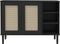 vidaXL - Dressoir - SENJA - 112x40x80 - cm - rattan - massief - grenenhout - zwart