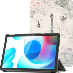 iMoshion Tablet Hoes Geschikt voor Realme Pad - iMoshion Design Trifold Bookcase - Meerkleurig /Parijs