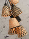 GOOD&MOJO Hanglamp Kalimantan - Bamboe/Zwart - 45x45x62cm - 7L - Scandinavisch,Bohemian - Hanglampen Eetkamer, Slaapkamer, Woonkamer