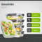 Savoré Kitchen - Vershoudbakjes Set - 5 glazen containers 1040 ml met stoomdeksel