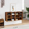 vidaXL - Schoenenkasten - 2 - st - 52x30x50 - cm - oud - houtkleurig