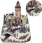 Cheqo kerstdorp - LED licht - draaiende kerstboom - 26x28x35 cm