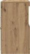 vidaXL - Dressoir - met - LED-verlichting - Artisan - Eiken - 60x37x67 - cm