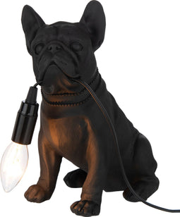 J-Line lamp Bulldog - polyresin - zwart