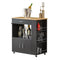 SoBuy FKW113-SCH - Keukenkast - Zwarte Multifunctionele Buffetkast met Wielen - 82 x 46 x 88 cm