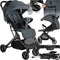tectake® Buggy Kinderwagen Finn - Lichtgewicht plooibuggy - Inklapbaar - Zonwerend - Draagkracht 15kg - Antraciet