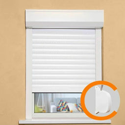 FRANCE-COMBI Handmatig omkeerbaar rolluik van pvc met riem - B 120 x H 120 cm