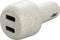 XtremeMac XGR-2CPD-03 - Dubbele Type-C autolader - 45W Power Delivery - Crème