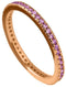 Diamonfire - Zilveren ring - Alliance ring met roze zirkonia - Roze (maat 19.0)