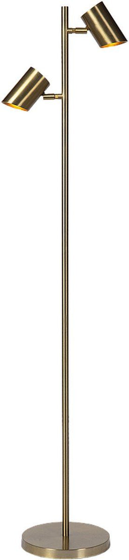 Atmooz - Vloerlamp Kisoro - G9 - Staande Lamp - Stalamp - Woonkamer - Goud - Hoogte 144cm - Metaal