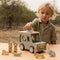 Little Dutch Vormenstoof LD7447 - Safari auto - Houten vormen met dierenblokjes - Multi