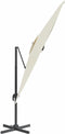 vidaXL - Zweefparasol - met - aluminium - paal - 300x300 - cm - zandwit