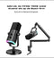 FIFINE TAM8 - USB/XLR Studio microfoon - Flexibele Arm met RGB - Zwart