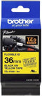 Labeltape flexibel Brother TZe, TZ TZEFX661 Tapekleur: Geel Tekstkleur:Zwart 36 mm 8 m