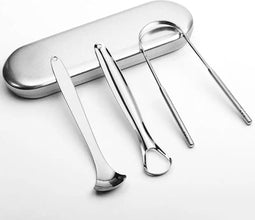 Techvavo® Professionele Tongschraper 3-in - Tongreiniger - Diepe Reiniging en Frisse Adem (3 stuks)