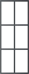 vidaXL - Schuifdeur - met - beslag - 76x205 - cm - aluminium - en - ESG-glas