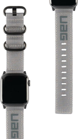 UAG Nato Strap band voor de Apple Watch Series 1 / 2 / 3 / 4 / 5 / 6 / 7 / 8 / 9 / SE - 38 / 40 / 41 mm - Grijs