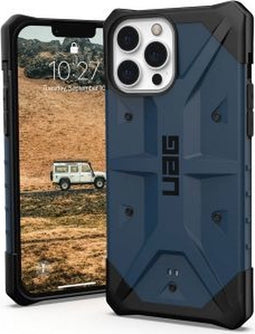 UAG - Pathfinder backcover hoes - Geschikt voor iPhone 13 Pro Max - Blauw + Lunso Tempered Glass