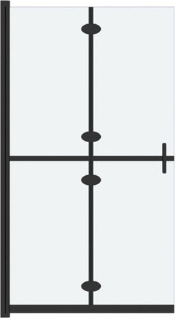 vidaXL - Inloopdouchewand - inklapbaar - 110x190 - cm - ESG-glas - mat