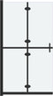 vidaXL - Inloopdouchewand - inklapbaar - 110x190 - cm - ESG-glas - mat