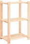 vidaXL - Opbergrekken - 3-laags - 2 - st - 60x38x90 - cm - massief - grenenhout - 150 - kg