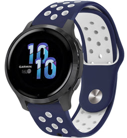 imoshion Siliconen sport bandje - Universeel 22 mm aansluiting - Blauw / Wit