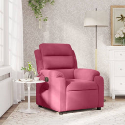 vidaXL Fauteuil verstelbaar fluweel wijnrood