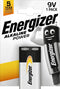 Energizer Alkaline Power 9V - Batterij - Langdurige energie