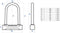 Beugelslot Scooterslot Motorslot Fietsslot 180 x 245 mm - Stahlex 448 ART****