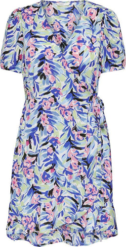 ONLY ONLALBERTA S/S WRAP DRESS WVN - Wikkeljurk met print - Korte mouwen - Maat XS