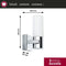 Paulmann Gemini - LED-spiegellamp - IP44 E14 230V dimbaar - Chroom Satijn (2 stuks)