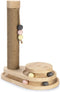 Designed by Lotte Inez - Krabpaal - Multifunctioneel met speeltoren - Bruin - 38x24,5x47,5 cm