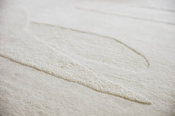 Brink en Campman - Brink en Campman Decor Scape Woolwhite 095001 - Wollen vloerkleed - 160x230 cm - Rechthoekig - Laagpolig, Structuur Tapijt - Design, Modern - Wit