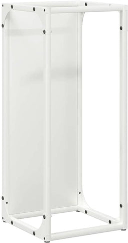 vidaXL - Brandhoutrek - 25x25x60 - cm - koudgewalst - staal - wit