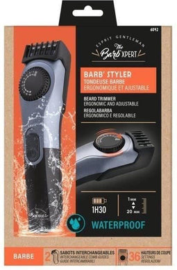 THE BARB' XPERT 6042 baardtrimmer op batterijen - Lithiumbatterij - 19 maaihoogtes - Levensduur batterij 1u 30 - LED-indicator
