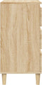vidaXL - Nachtkastje - 40x35x70 - cm - bewerkt - hout - sonoma - eikenkleurig