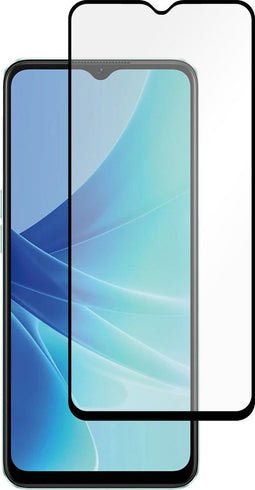 Oppo A57 screenprotector - Full Cover - Gehard glas - Zwart - Just in Case