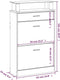 vidaXL - Schoenenkast - 63x24x104 - cm - bewerkt - hout - hoogglans - wit