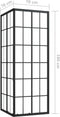 vidaXL - Douchecabine - 90x70x180 - cm - mat - ESG - zwart