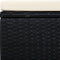 vidaXL - Voetenbank/poef - zwart - 53x53x30 - cm - poly - rattan