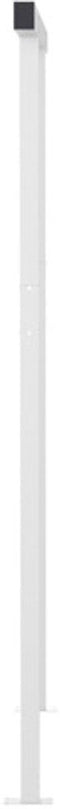 vidaXL - Luifel - handmatig - uittrekbaar - met - palen - 6x3 - m - blauw - en - wit