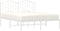 vidaXL - Bedframe - met - hoofdbord - metaal - wit - 135x190 - cm