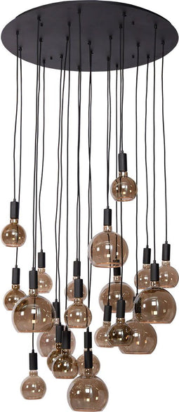 Atmooz - Hanglamp Sapa 21 - Lichtbronnen niet inbegrepen - Minimalistisch & Stijlvol - Zwart - Verstelbare snoerlengte - Woonkamer / Eetkamer