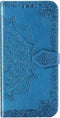 Hoesje Met Pasjeshouder Geschikt voor Xiaomi Redmi 9A - Mandala Bookcase - Turquoise